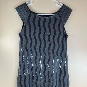 Kitty women sleeveless Sequins midi Gray dress